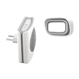 Dibi MP3-Campanello a muro wireless + lettore suonerie MP3 + luce flash